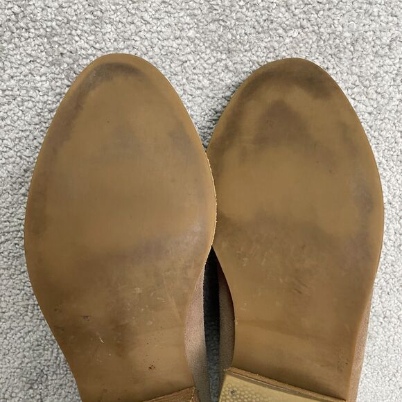 Steve Madden Tobii Leather suede Ankle Boots Womens 7 Brown Round Toe Side Zip - Picture 13 of 14